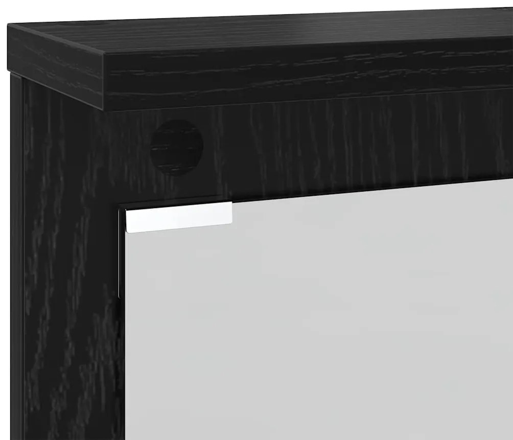 Cabideiro de Parede Carvalho preto 84 x 10 x 80 cm