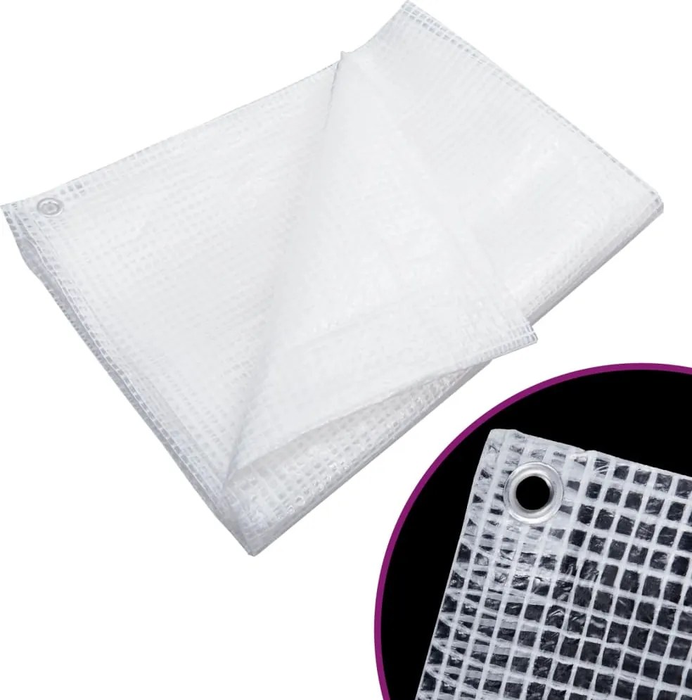 vidaXL Lona tecelagem estilo gaze 140 g/m² 2x3 m branco