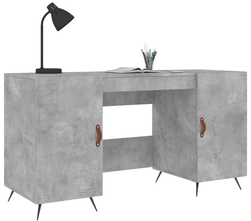 Secretária 140x50x75 cm derivados de madeira cinza cimento