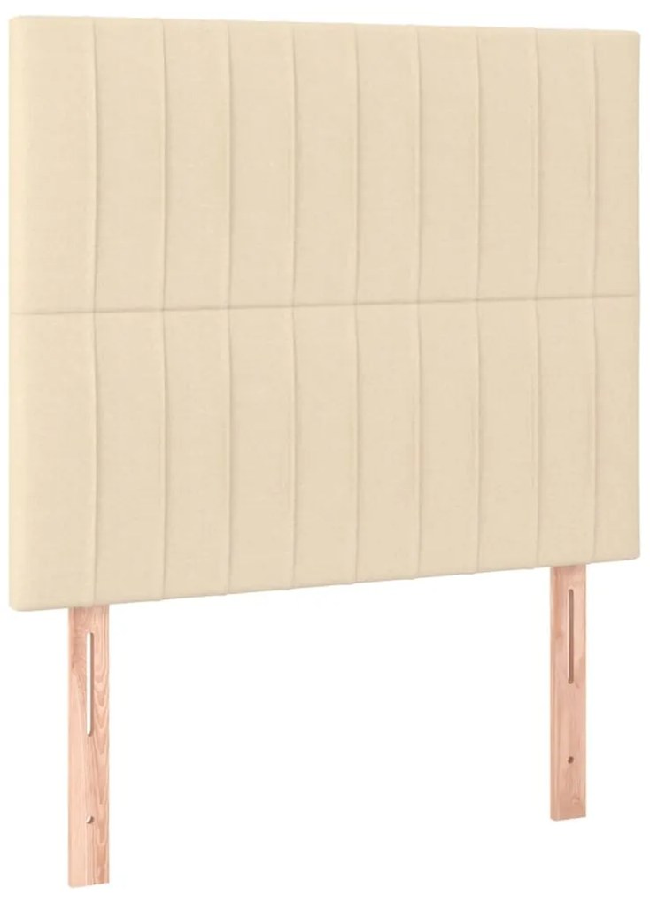 Cama com molas/colchão 90x200 cm tecido cor crème