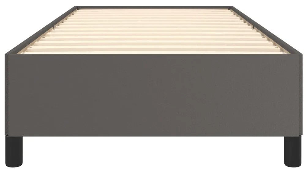 Estrutura de cama 90x190 cm couro artificial cinzento