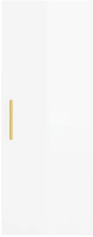 Armário de parede 34,5x34x90 cm branco brilhante