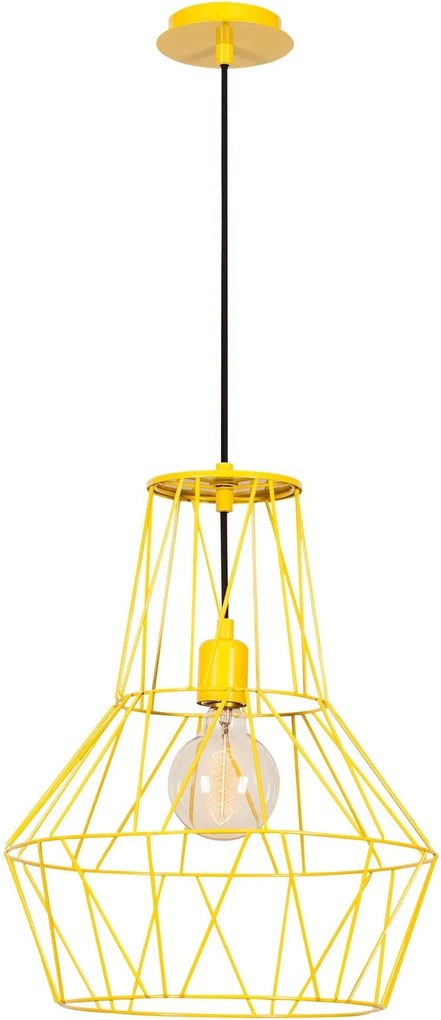 Candeeiro de Teto Fellini – Amarelo – 37 cm x 137 cm