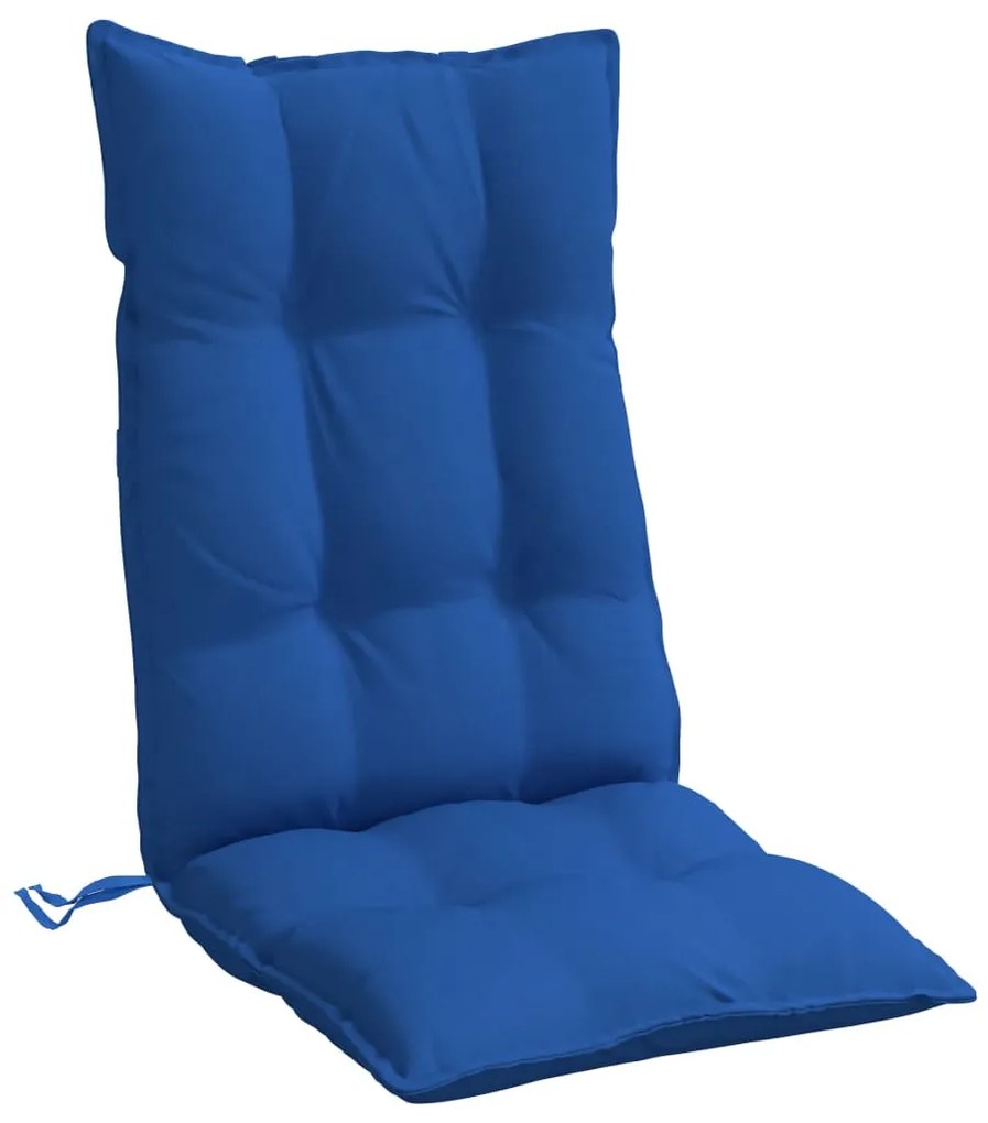 Almofadões cadeira encosto alto 4 pcs tecido oxford azul real