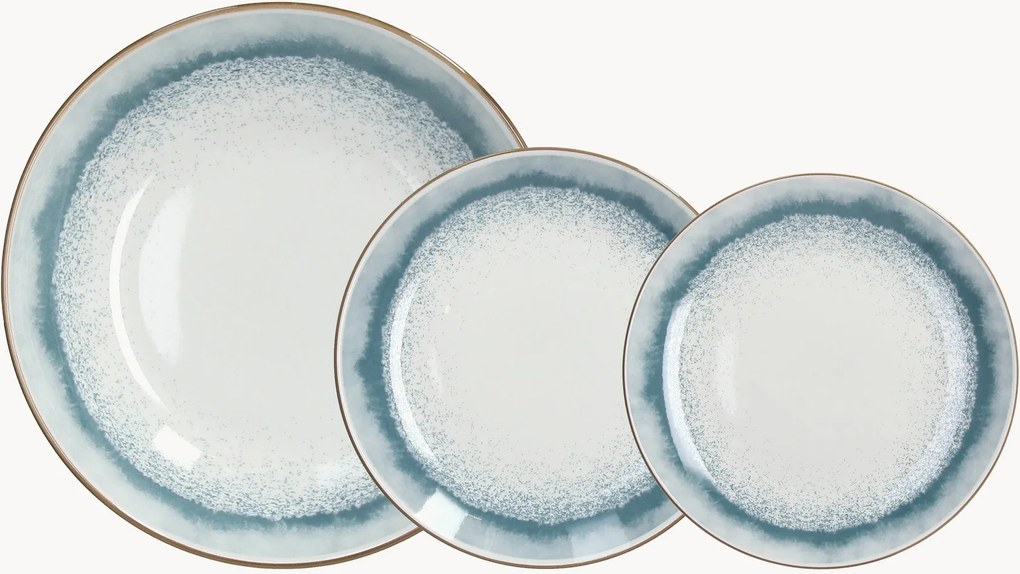 Conjunto de loiça em porcelana Madison Oasi, 6 pessoas, conjunto de 18