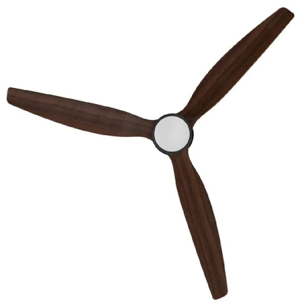 Ventoinha de teto EnergySilence Aero 5300 Black&Wood Design 30 W e 52’’ com motor DC, luz LED, controlo remoto, 6 velocidades, temporizador
