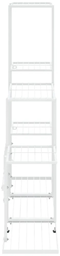 Suporte de vasos 94,5x25x88 cm metal branco