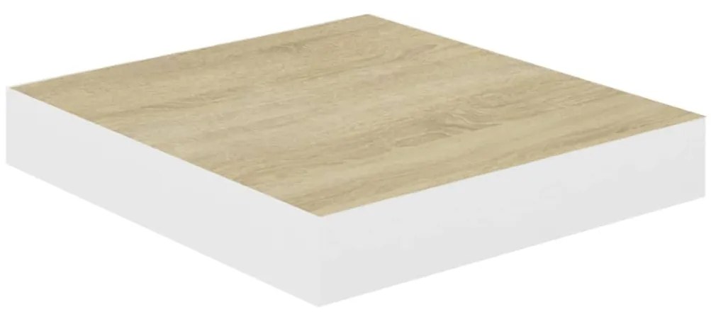 Prateleiras de parede 4 pcs 23x23,5x3,8cm MDF carvalho e branco
