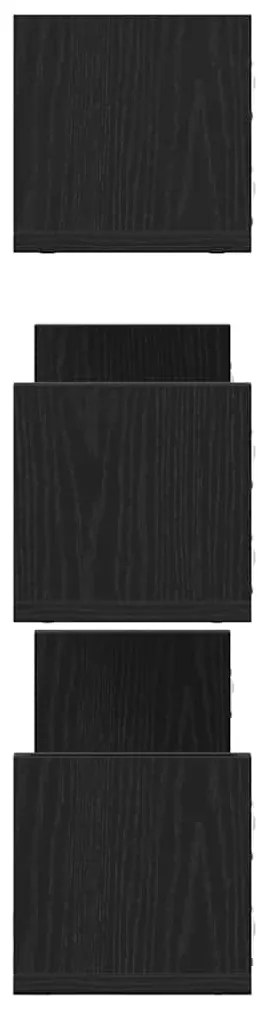 Prateleiras de parede 3 pcs deriv. de madeira carvalho preto