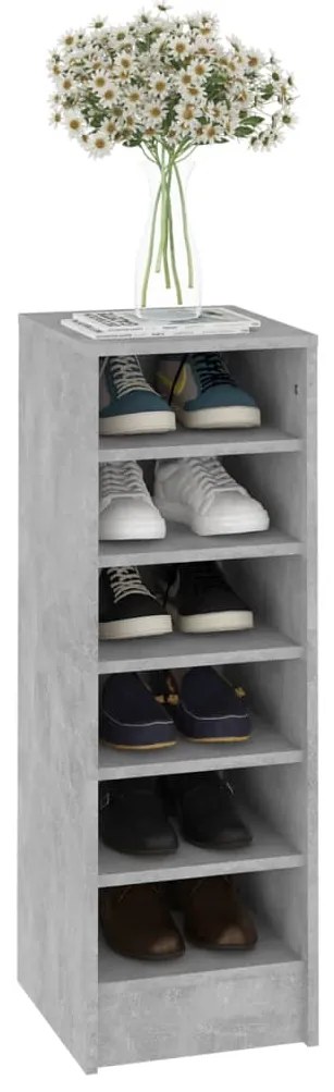Armário p/ sapatos derivados de madeira cinzento cimento