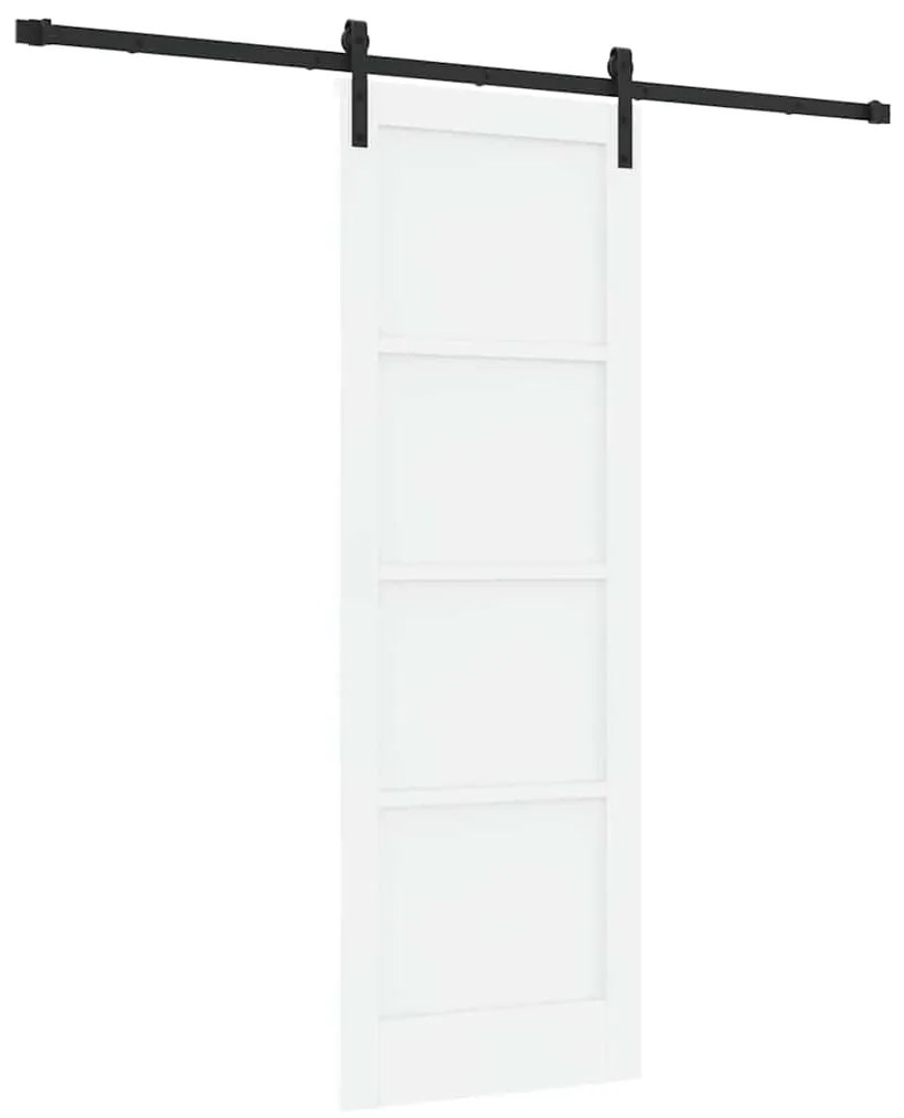 Porta Deslizante vidaXL com Conjunto de Ferragens Branca 73,5x211 cm M