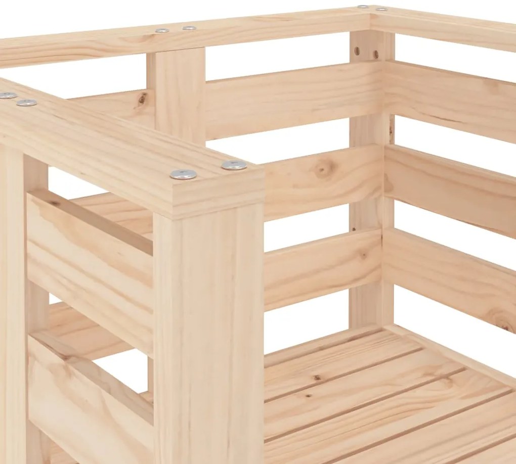 Cadeiras de jardim 2 pcs 61,5x53x71 cm madeira de pinho maciça