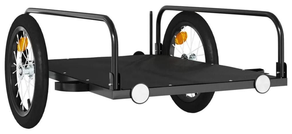 Reboque para bicicleta 126x63x34 cm ferro preto