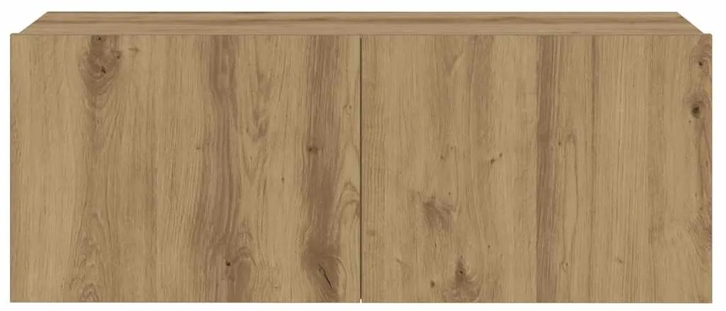Conjunto de armário TV parede 8 pcs madeira carvalho artisiano