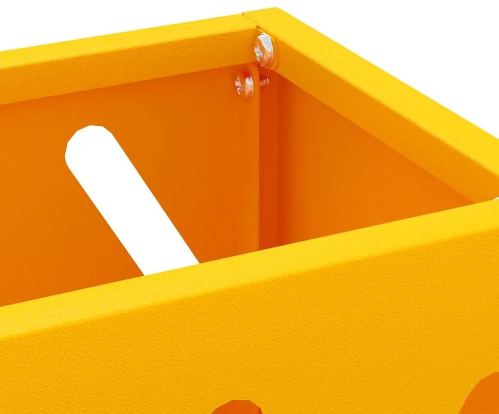 Suporte de Guarda-Chuva Amarelo Mostarda 28x12x41 cm em Aço