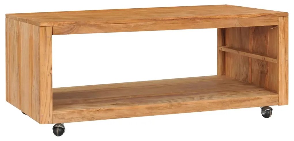 vidaXL Mesa de centro 110x60x40 cm madeira de teca maciça