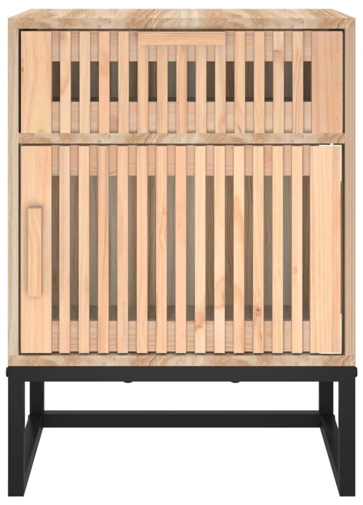 Mesa de cabeceira 40x30x55,5 cm derivados de madeira e ferro