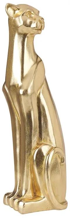 Figura decorativa dourada 72 cm SPHYNX Beliani