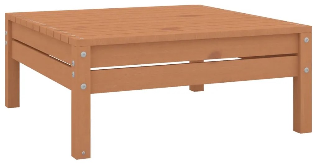 12 pcs conjunto lounge de jardim pinho maciço castanho mel