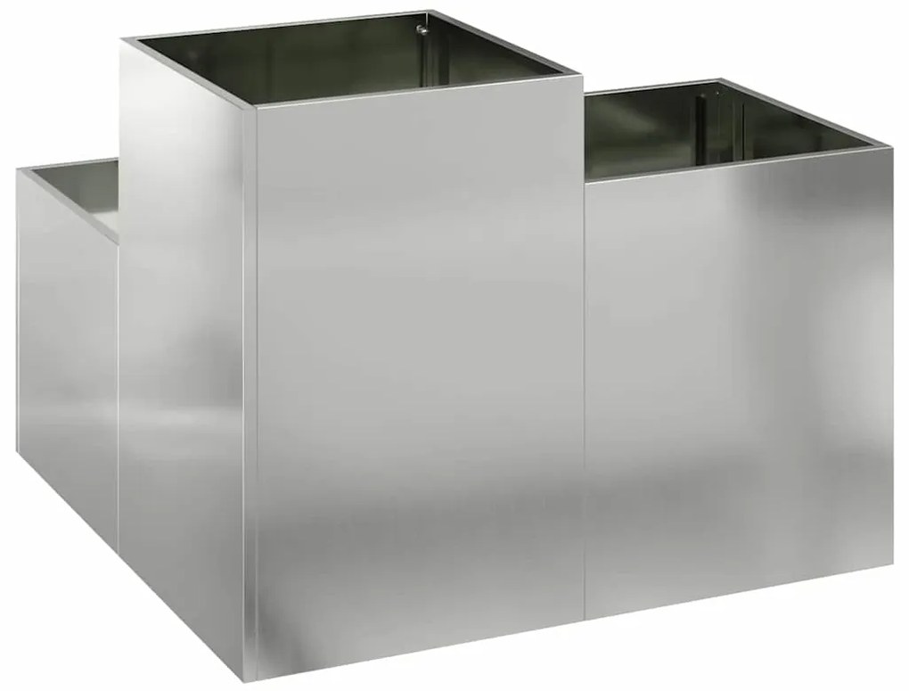 Plantador de Jardim vidaXL 100x100x60 cm Aço Galvanizado