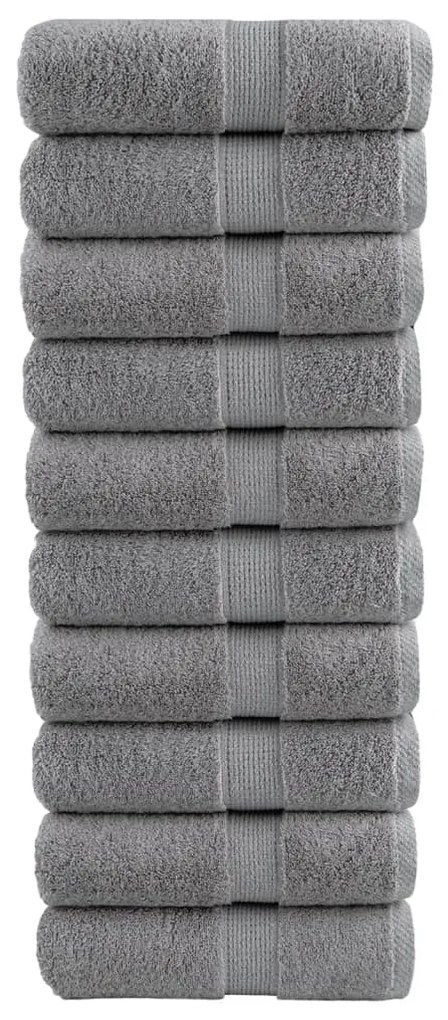Toalhas de mãos premium SOLUND 10pcs 30x30cm 600 g/m2 cinzento