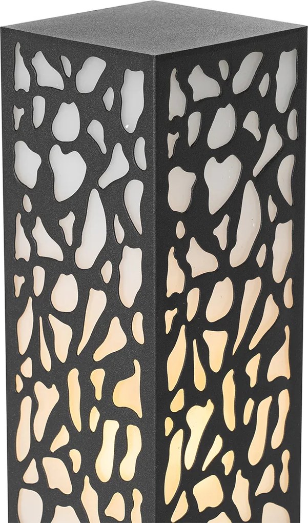 Candeeiro de jardim moderno preto 40 cm IP44 - Nicole