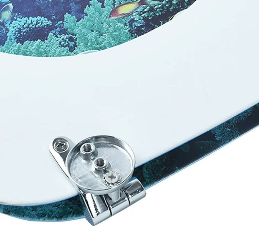 Assento de sanita com tampa MDF design mar profundo