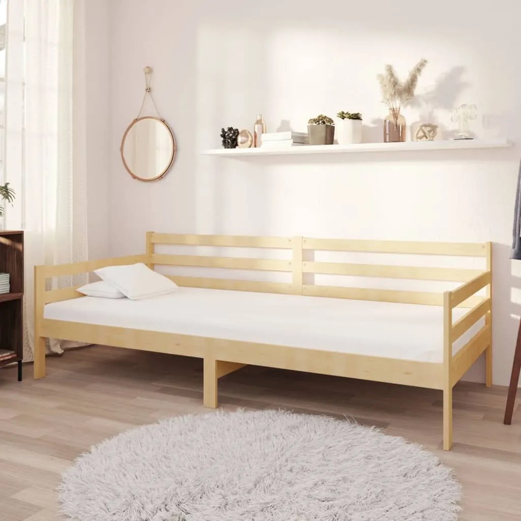 806935 vidaXL Sofá-cama pinho maciço 90x200 cm