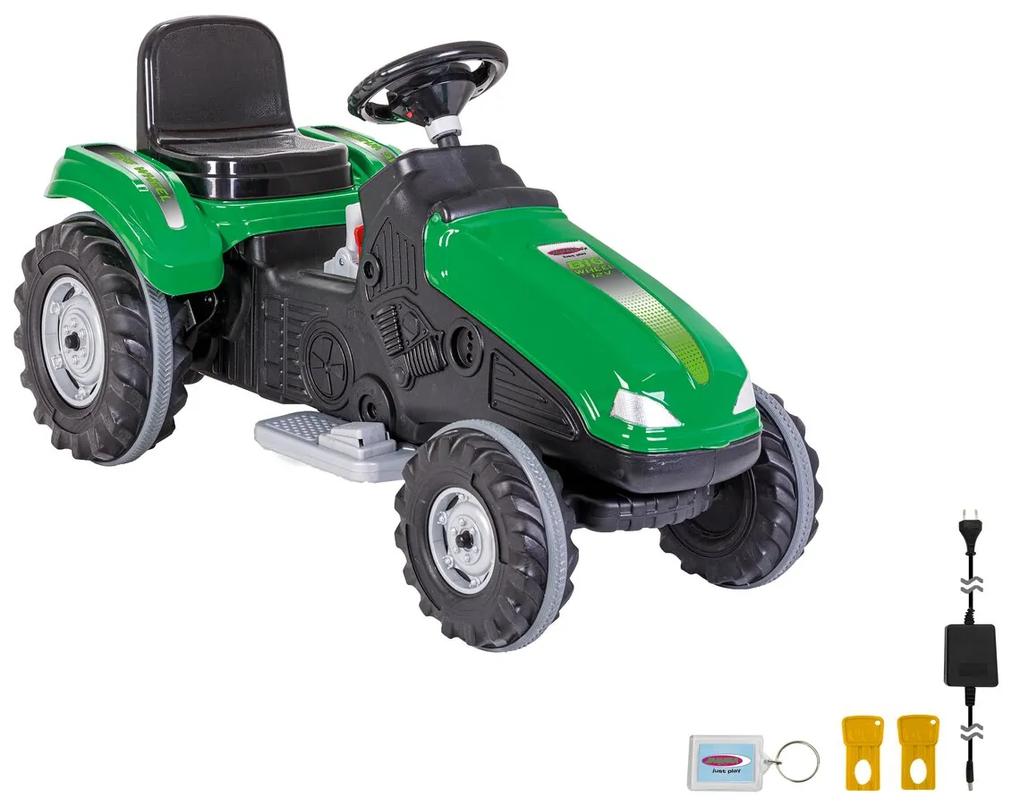 Tractor elétrico para crianças Big Wheel 12V Verde