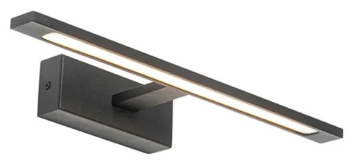 Candeeiro de parede moderno preto 41,5 cm com LED IP44 - Jerre