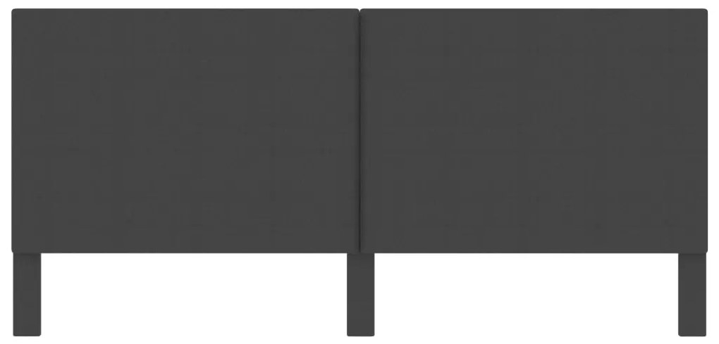 Cabeceira de cama 200x200 cm tecido cinzento-escuro