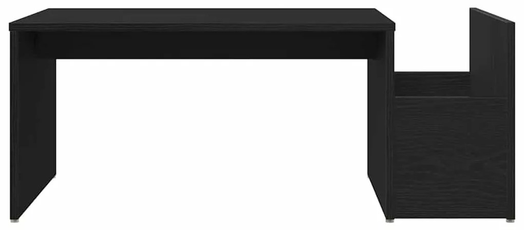 Mesa de Centro vidaXL Preta Carvalho 90x45x35 cm em Madeira de Engenha