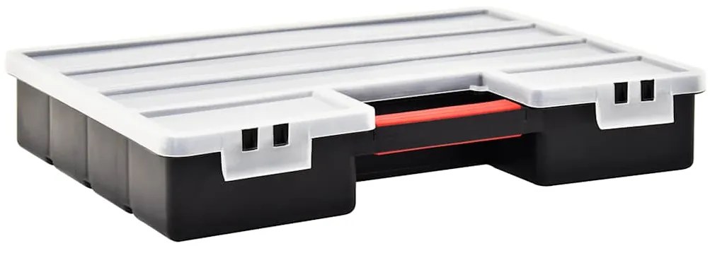 Caixas com divisórias ajustáveis 2 pcs 460x325x80 mm plástico