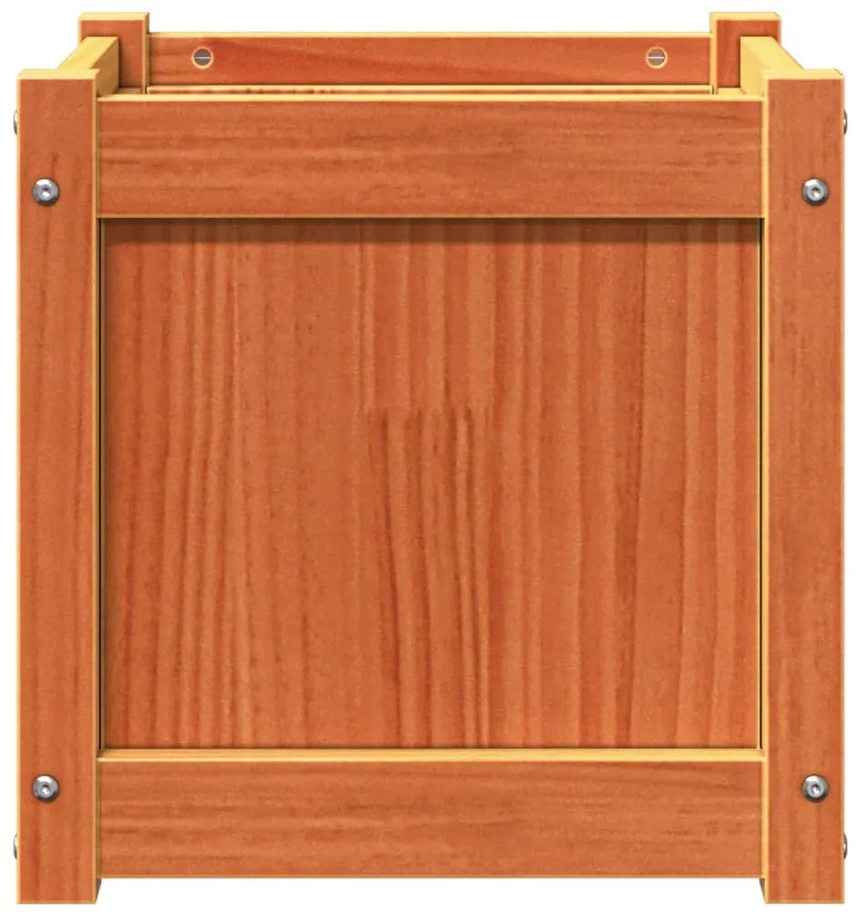Vasos/floreiras de jardim 2 pcs pinho maciço castanho cera