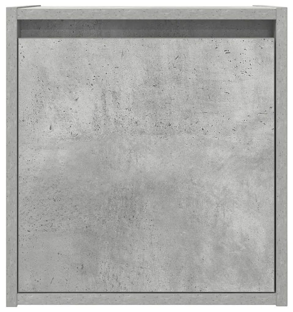 Mesa de cabeceira de parede 38x34x40 cm cinza cimento