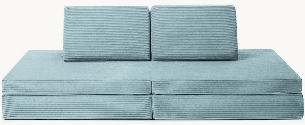 Sofá para crianças de brincar modular em bombazina artesanal Mila