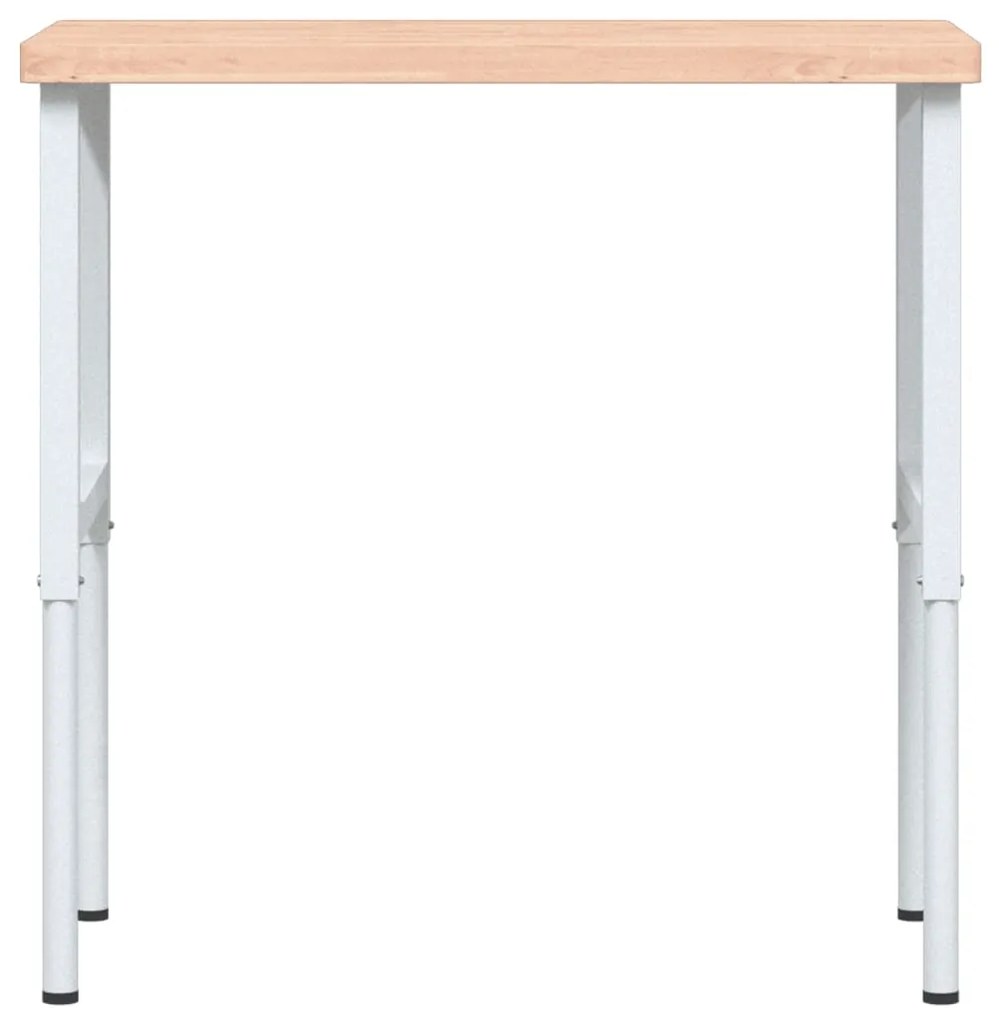 Bancada retangular 100x60x(73-99,5) cm madeira de faia maciça