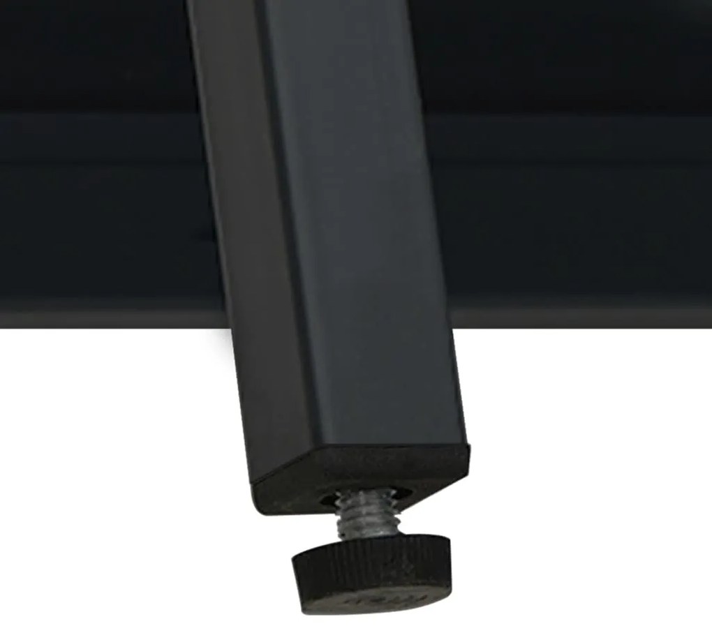 Aparador 75x35x105 cm vidro e aço preto