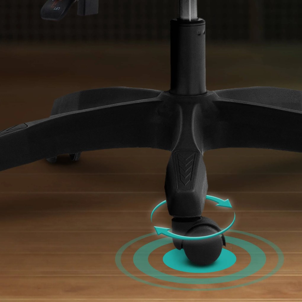 Cadeira de Escritório Miltona Fabric Cinzento e Preto