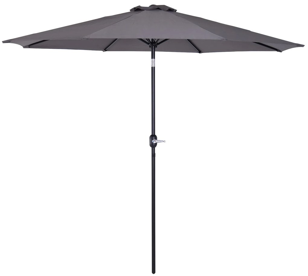 Chapéu de Sol de Jardim Ø295x250cm com Manivela Chapéu de Sol Exterior