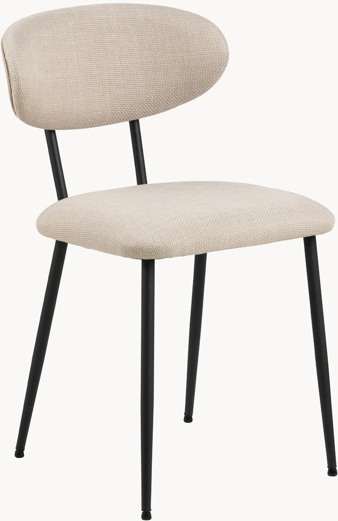 Cadeiras de jantar estofadas Denise, conjunto de 2