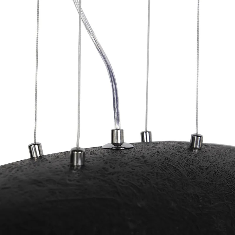 Candeeiro de suspensão industrial preto com dourado 115 cm - Magna Moderno