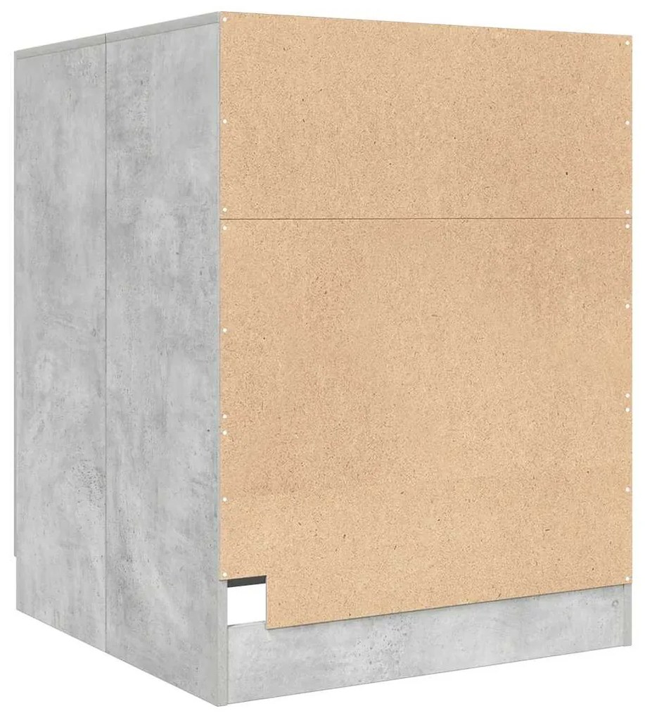 Armário máquina lavar roupa 71x71,5x91,5 cm cinzento-cimento
