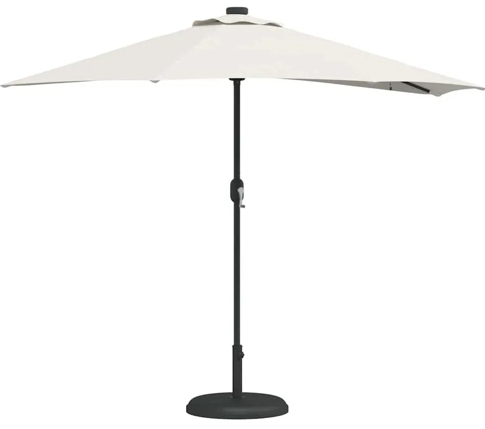 Parasol de Jardim Meio Areia Largo Alumínio