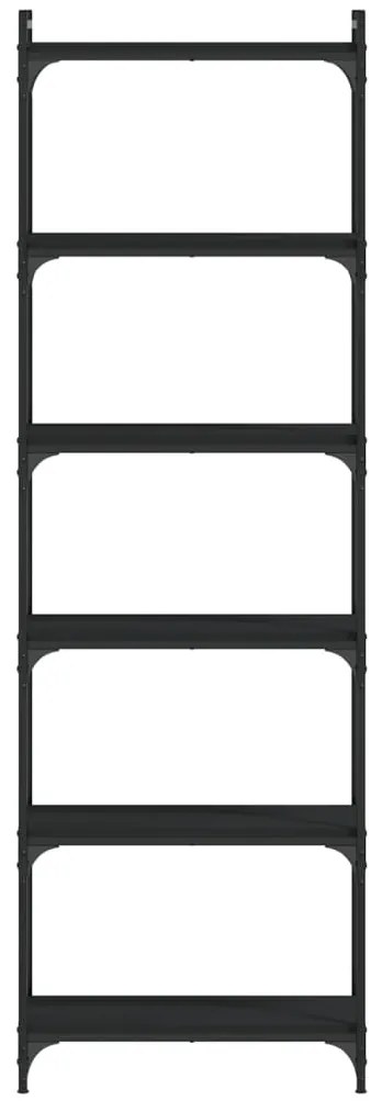 Estante c/ 6 prateleiras 60x30x188cm derivados de madeira preto
