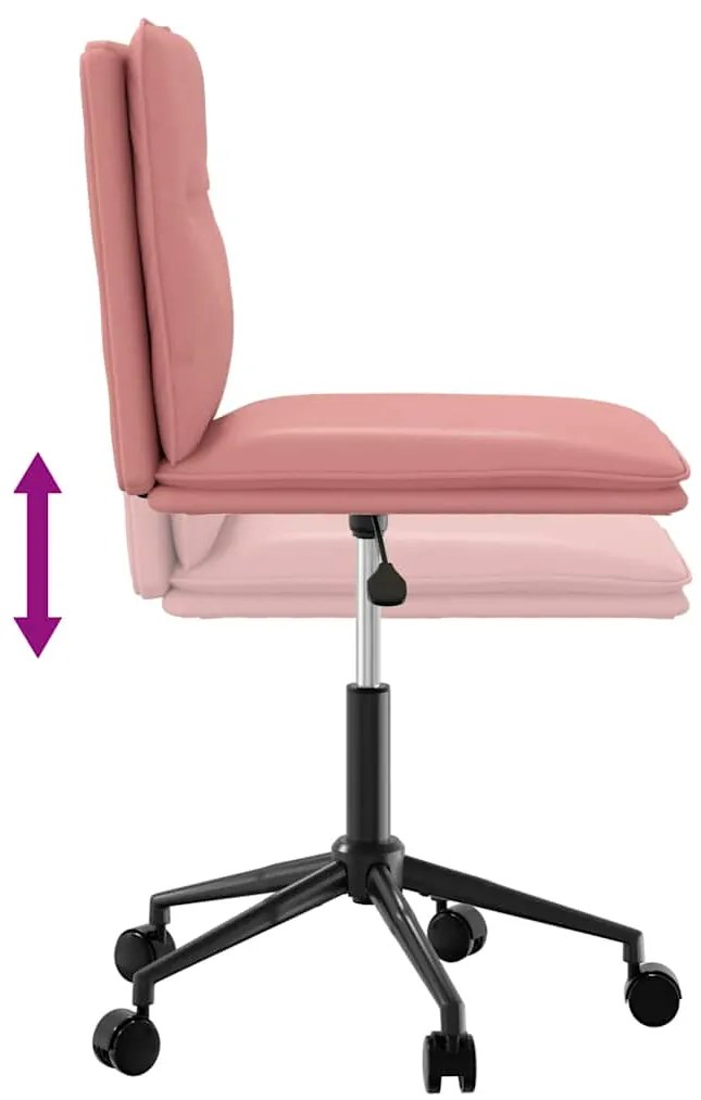 Cadeiras de jantar 2 pcs couro artificial rosa