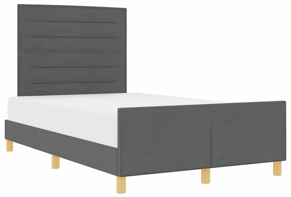 Estrutura de Cama vidaXL Cinza Escuro 120x200 cm Tecido