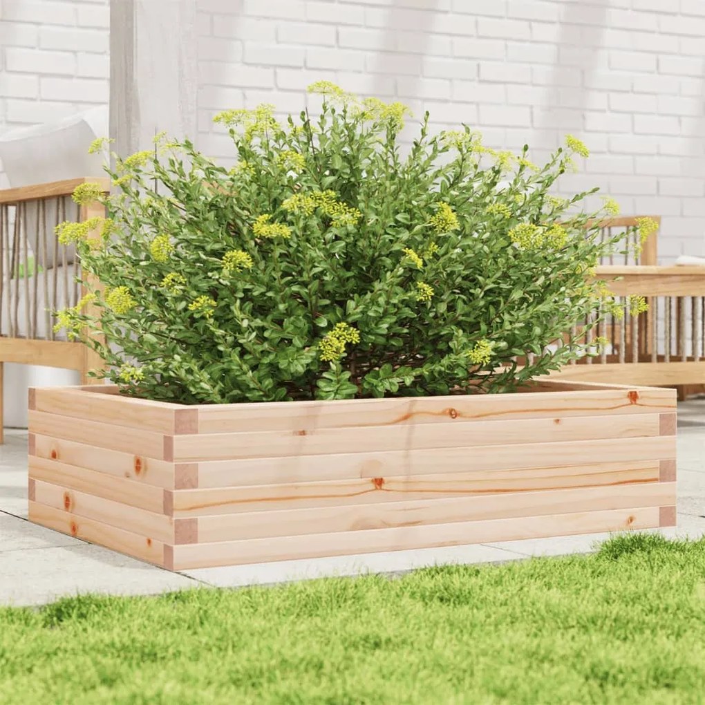 vidaXL Vaso/floreira de jardim 90x60x23 cm madeira de pinho maciça