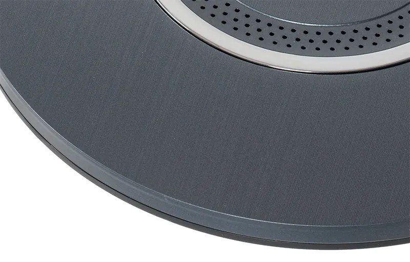Candeeiro de mesa design cinzento com LED e carregador por indução e toque - Don Design