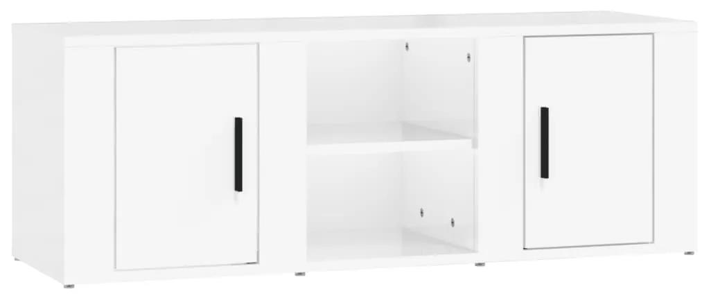 Móvel de TV Leci de 100 cm - Branco Brilhante - Design Moderno